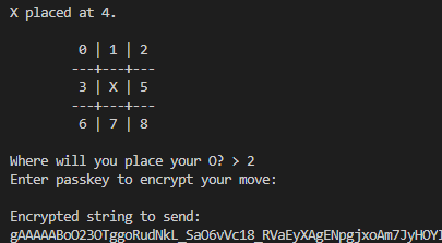 Encrypted Tic-Tac-Toe screenshot